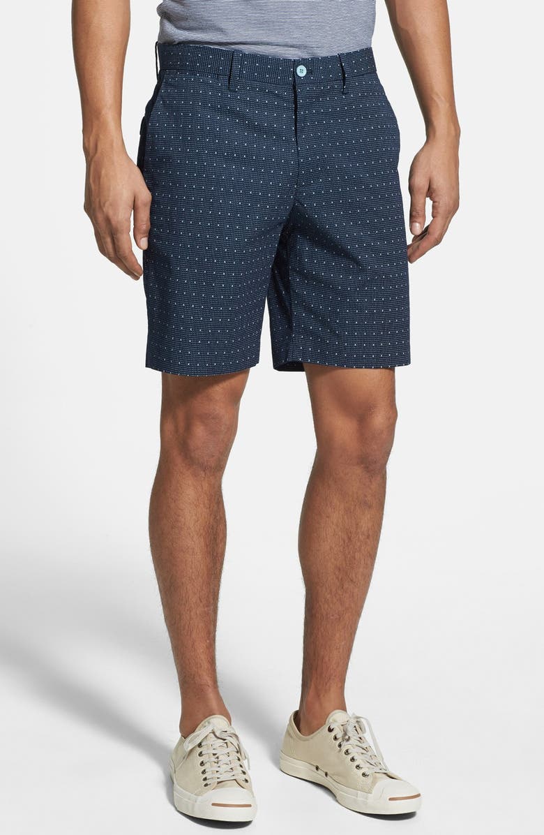 ORIGINAL PENGUIN Print Shorts, Main, color, DRESS BLUE