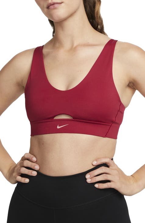 Womens sports bra with support Nike AIR INDY W red