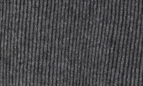 Bruno Magli Rib Cashmere Pullover In Grey Charcoal