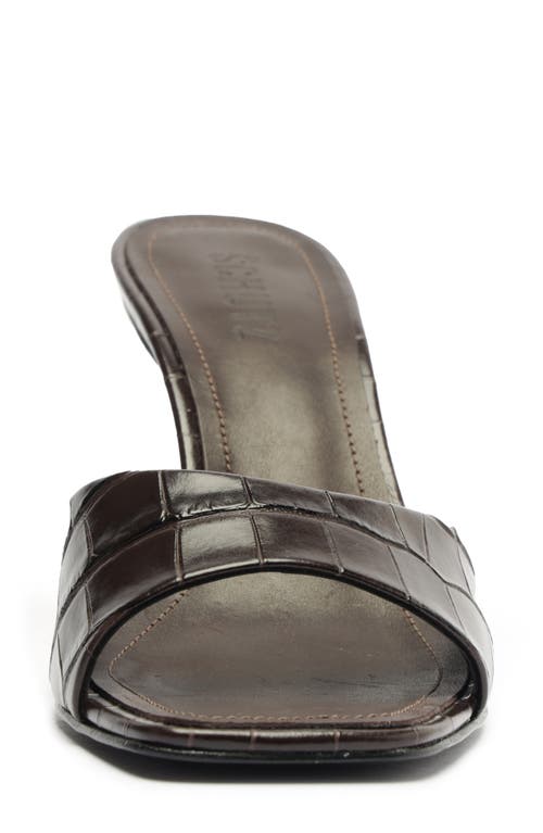 Shop Schutz Posseni Slide Sandal In Dark Brown