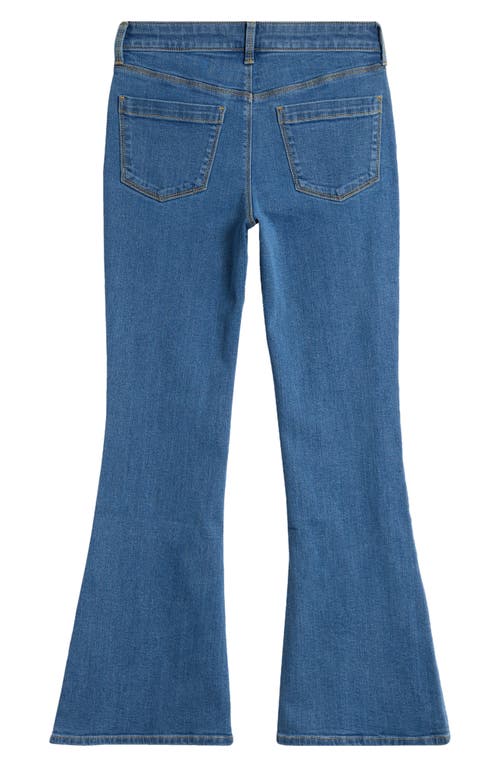 Shop Treasure & Bond Kids' Mid Rise Flare Jeans In Mid Indigo Wash