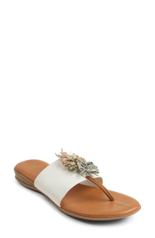 Shop Andre Assous André Assous Novalee Featherweights™ Sandal In White/metal