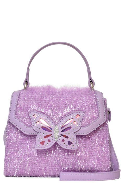 Kids' Tinsel Butterfly Top Handle Crossbody Bag