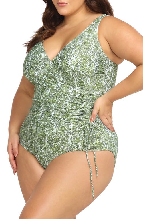 Shop Artesands Mudlahara Rembrant One-piece Swimsuit In Olive