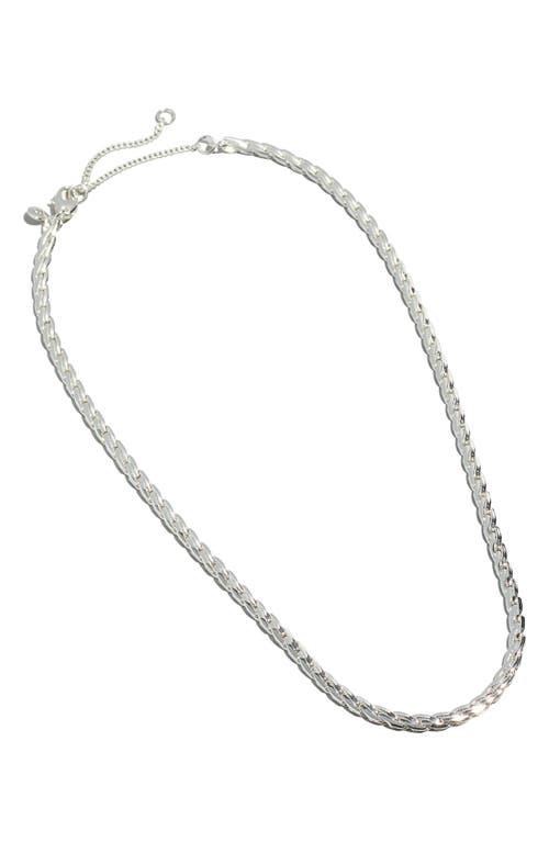 Shop Madewell Curb Chain Necklace In Light Silver Ox