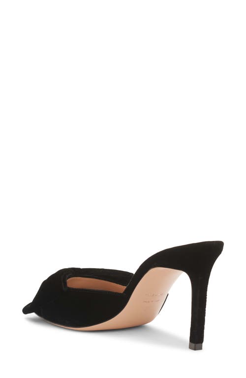 Shop Tom Ford Brigitte Bow Slide Sandal In Black Velvet