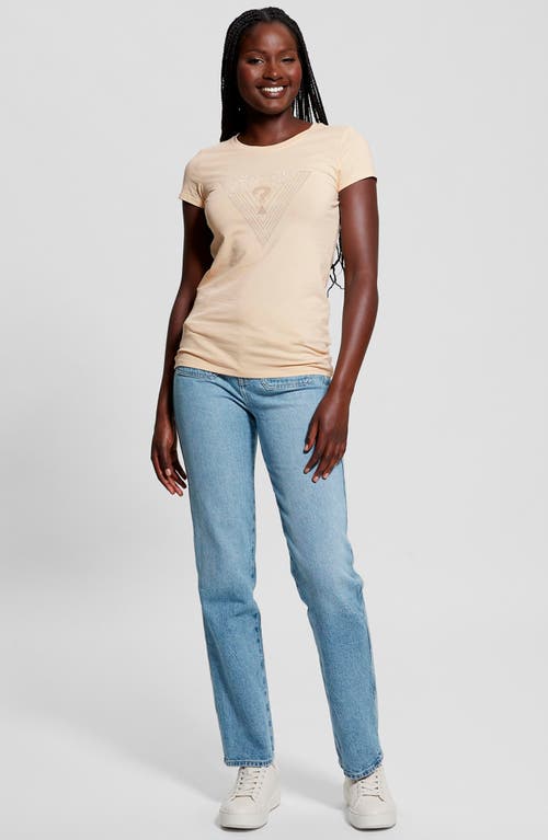 GUESS GUESS TRIANGLE MAZE EMBELLISHED GRAPHIC T-SHIRT 