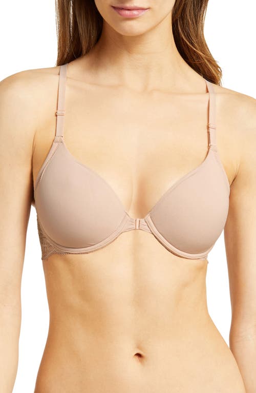 Shop Natori Underwire Front Close Contour Bra In Rose/white