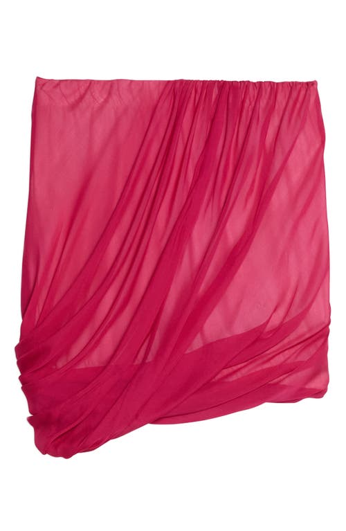 Helmut Lang Bubble Gathered Miniskirt In Fuschia