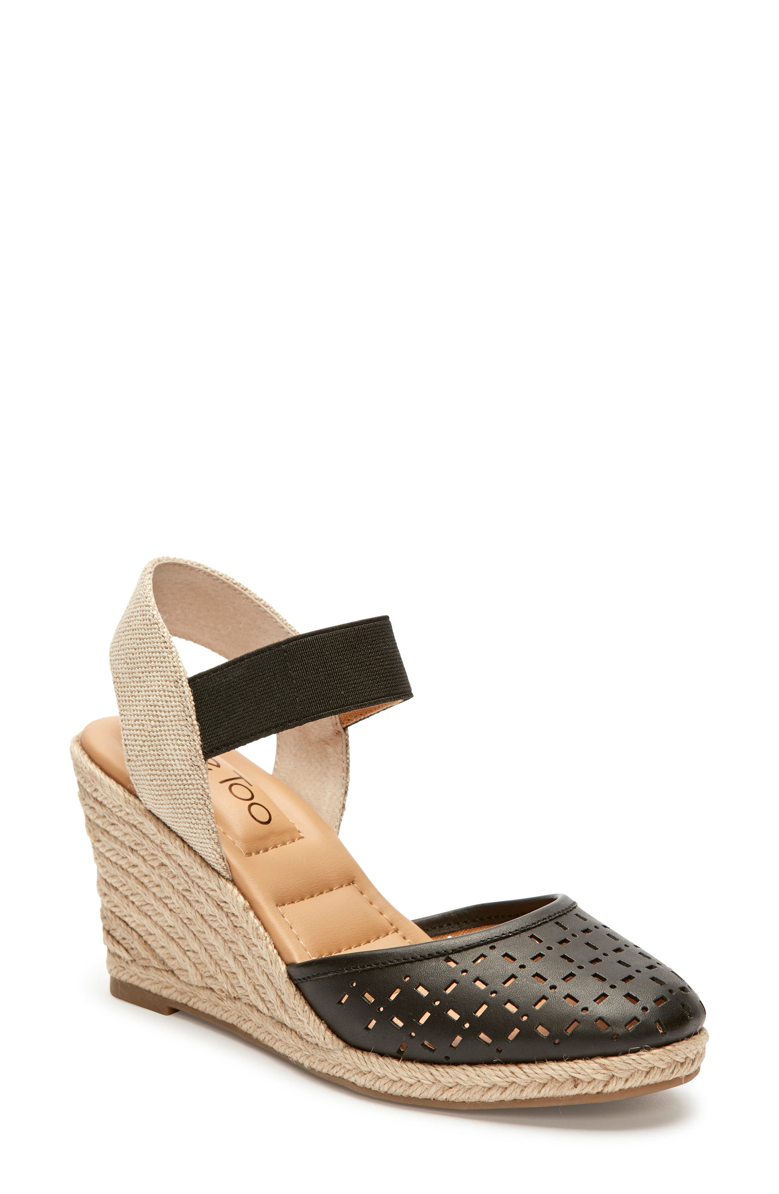 Me Too Bess Wedge Sandal- Black