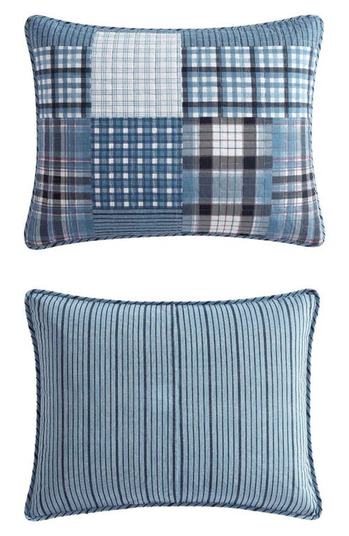Eddie Bauer Hawthorne Cotton Quilt 3-piece Set In Spring White/blue/purple
