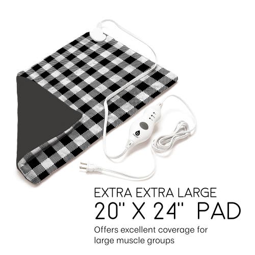 Pursonic Extra Extra Large Electric Heating Pad In Checkers Pattern