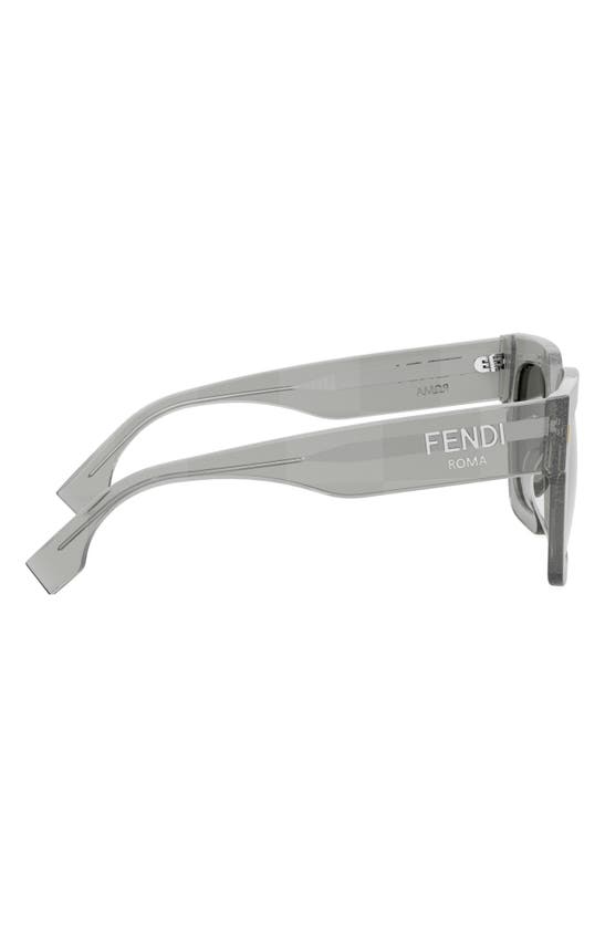 Shop Fendi Roma 50mm Square Sunglasses In Grey/ Gradient Smoke