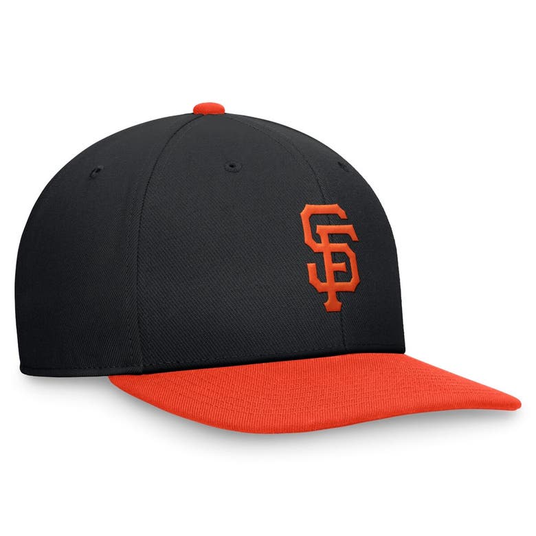 Shop Nike Black/orange San Francisco Giants Evergreen Two-tone Snapback Hat