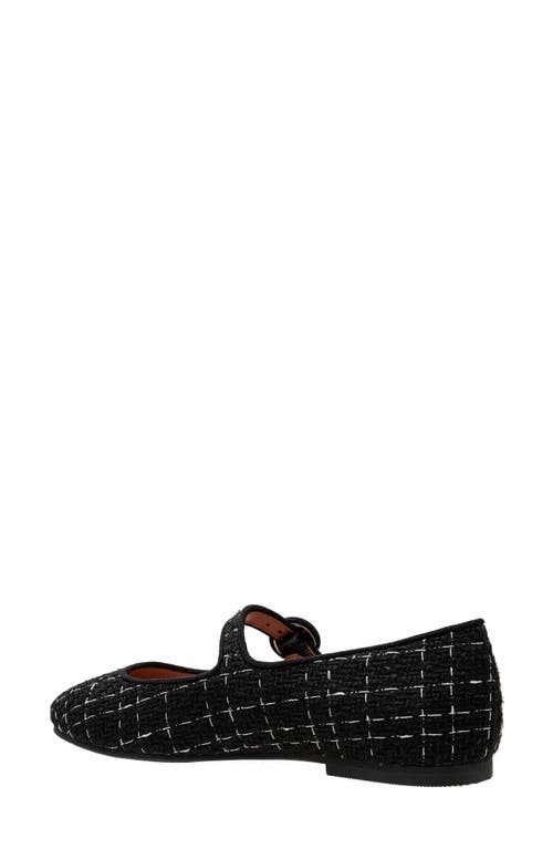 Linea Paolo Marley Mary Jane Flat In Black-white Plaid