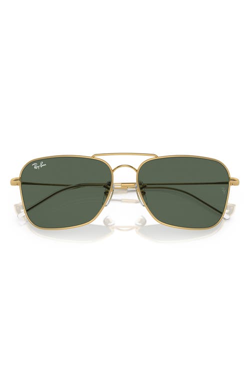 Ray Ban Ray-ban Caravan Reverse 61mm Square Sunglasses In Gold Flash