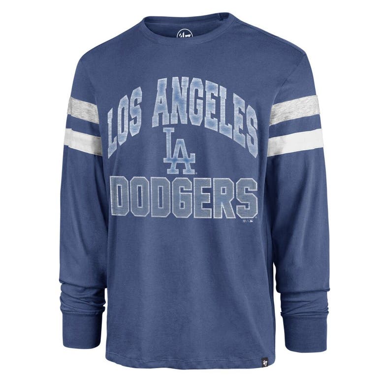 Los Angeles Dodgers Youth Distressed Team Logo T-Shirt - Royal Blue