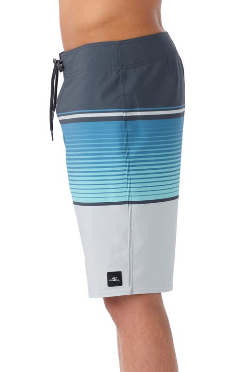 Shop O'neill Lennox Stripe Board Shorts In Fog