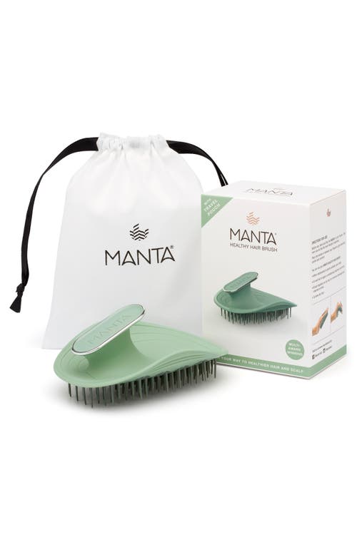 Shop Manta Healthy Hair Brush In Serene Green