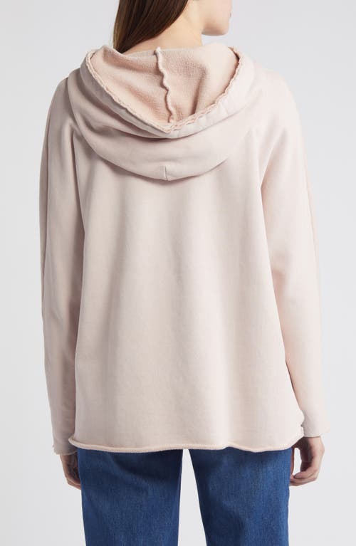 Frank & Eileen Kane Capelet Hoodie Heather White Melange In Almond