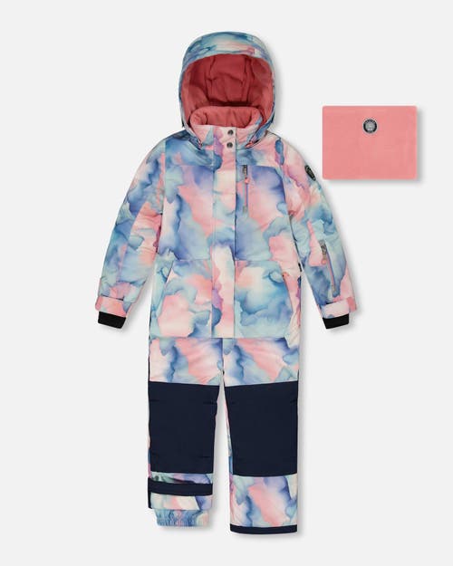 Deux Par Deux Babies'  Little Girl's One Piece Snowsuit Printed Pastel Watercolor