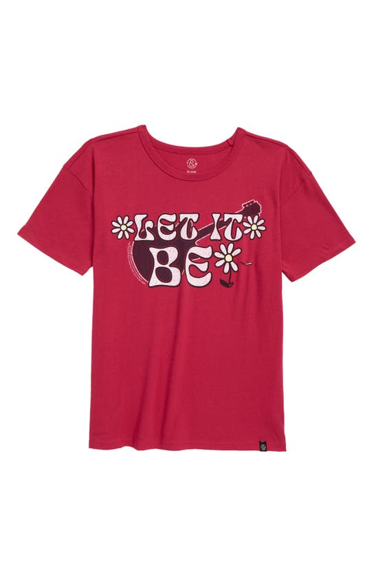 Treasure & Bond Kids' Easy Fit Graphic Tee In Burgundy Punch