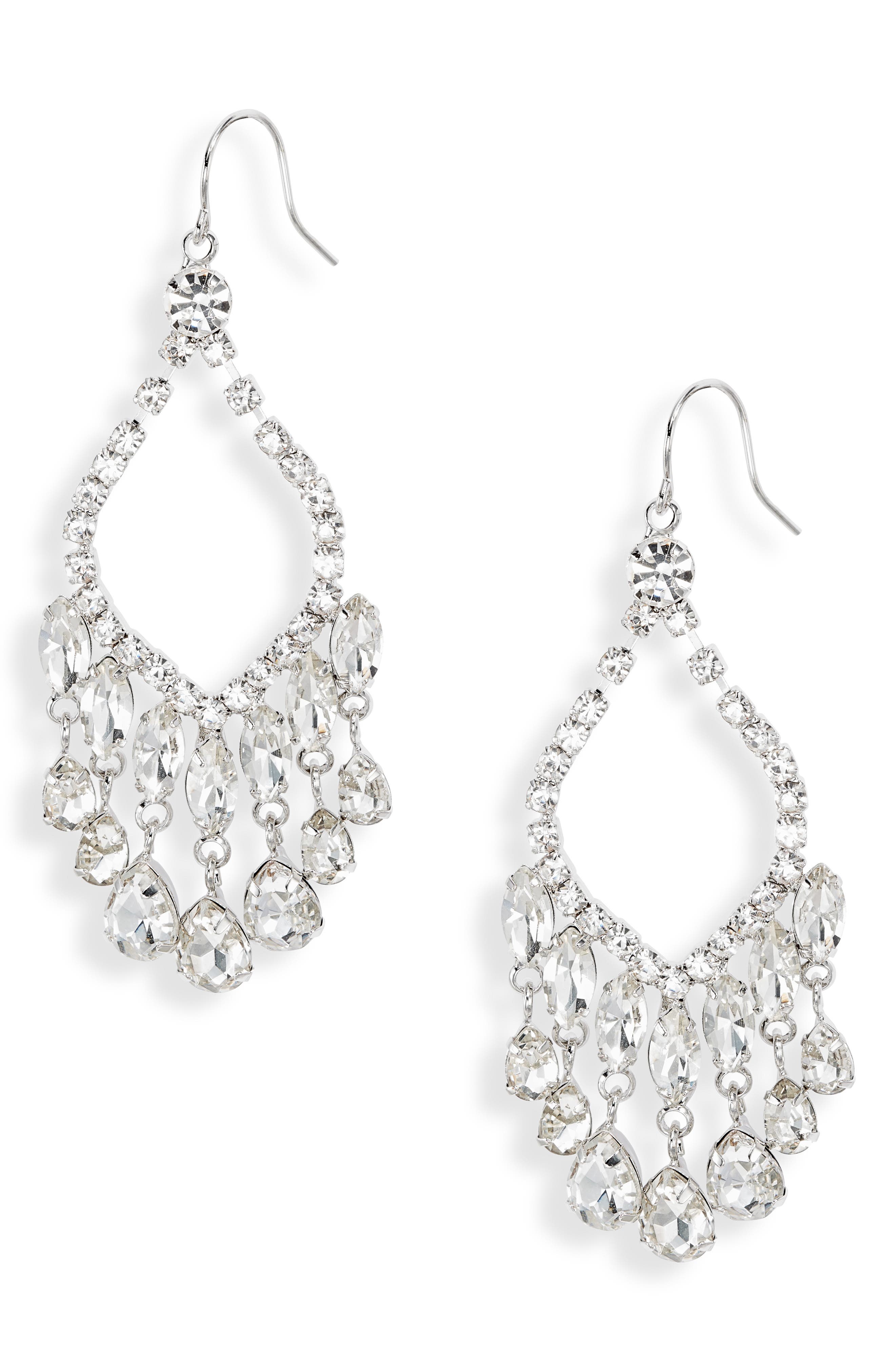 Crystal chandelier earring