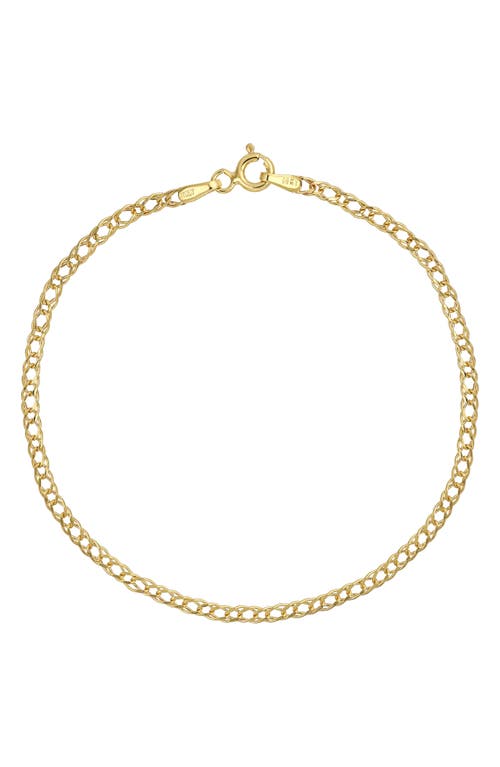Bony Levy 14K Gold Double Curb Chain Bracelet in 14K Yellow Gold at Nordstrom