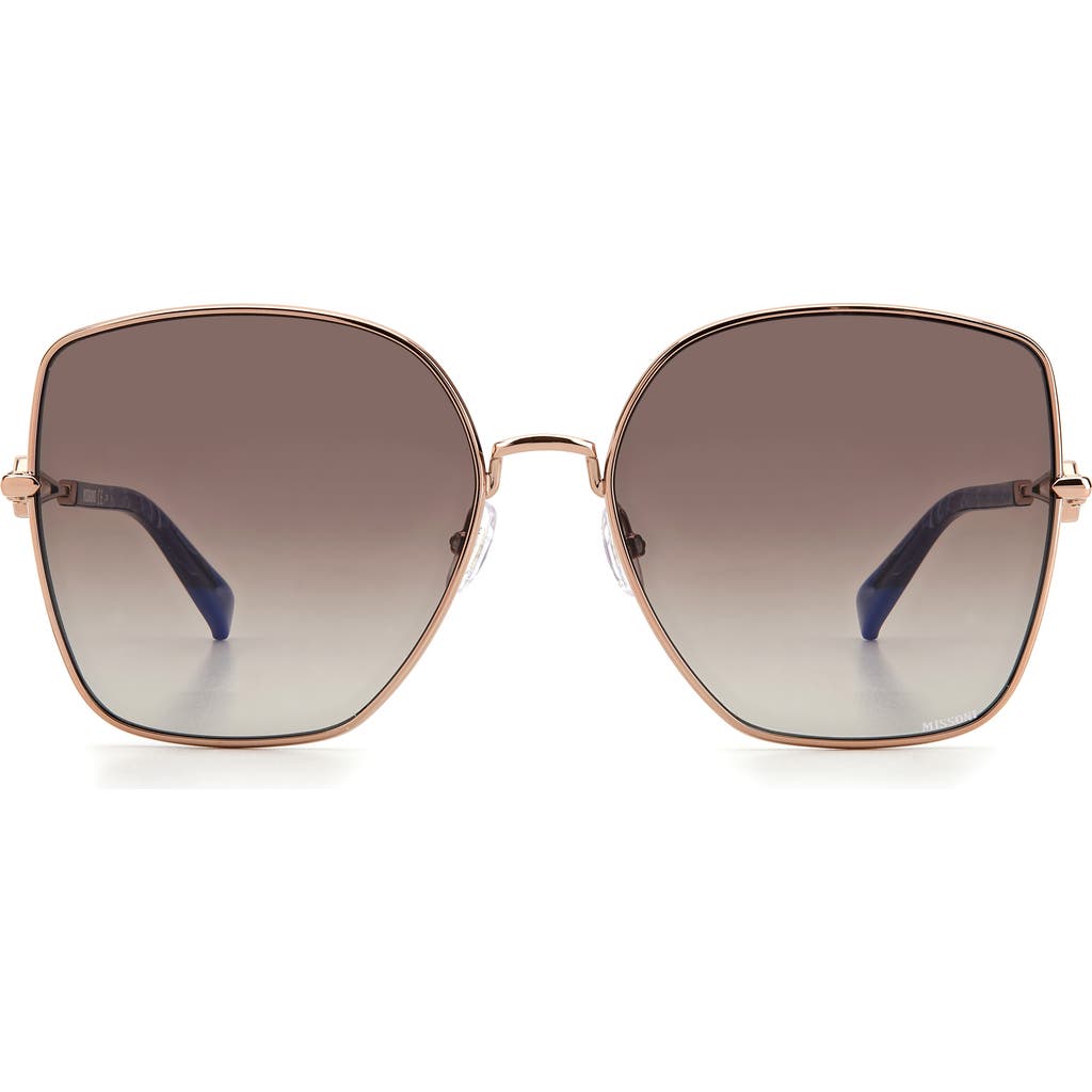 Missoni 59mm Oversize Gradient Square Sunglasses In Gold Copper