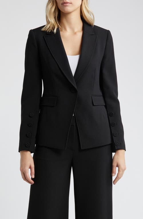 Shop Tahari Asl One-button Blazer In Black