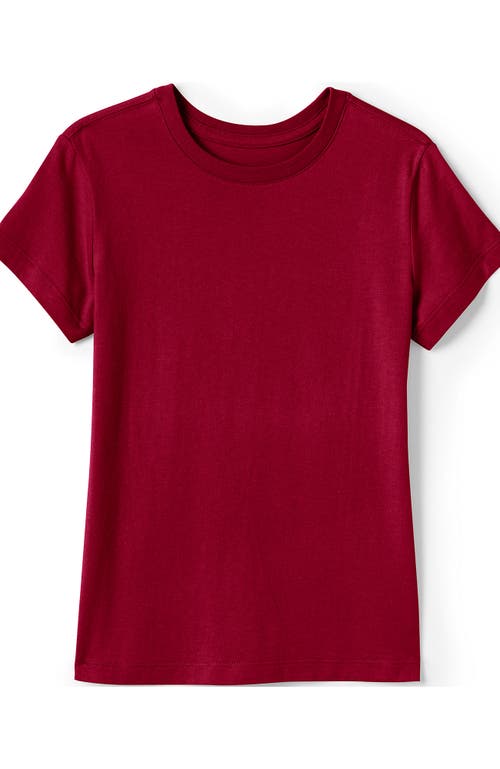 Shop Lands' End School Uniform Girls Short Sleeve Essential T-shirt In Red