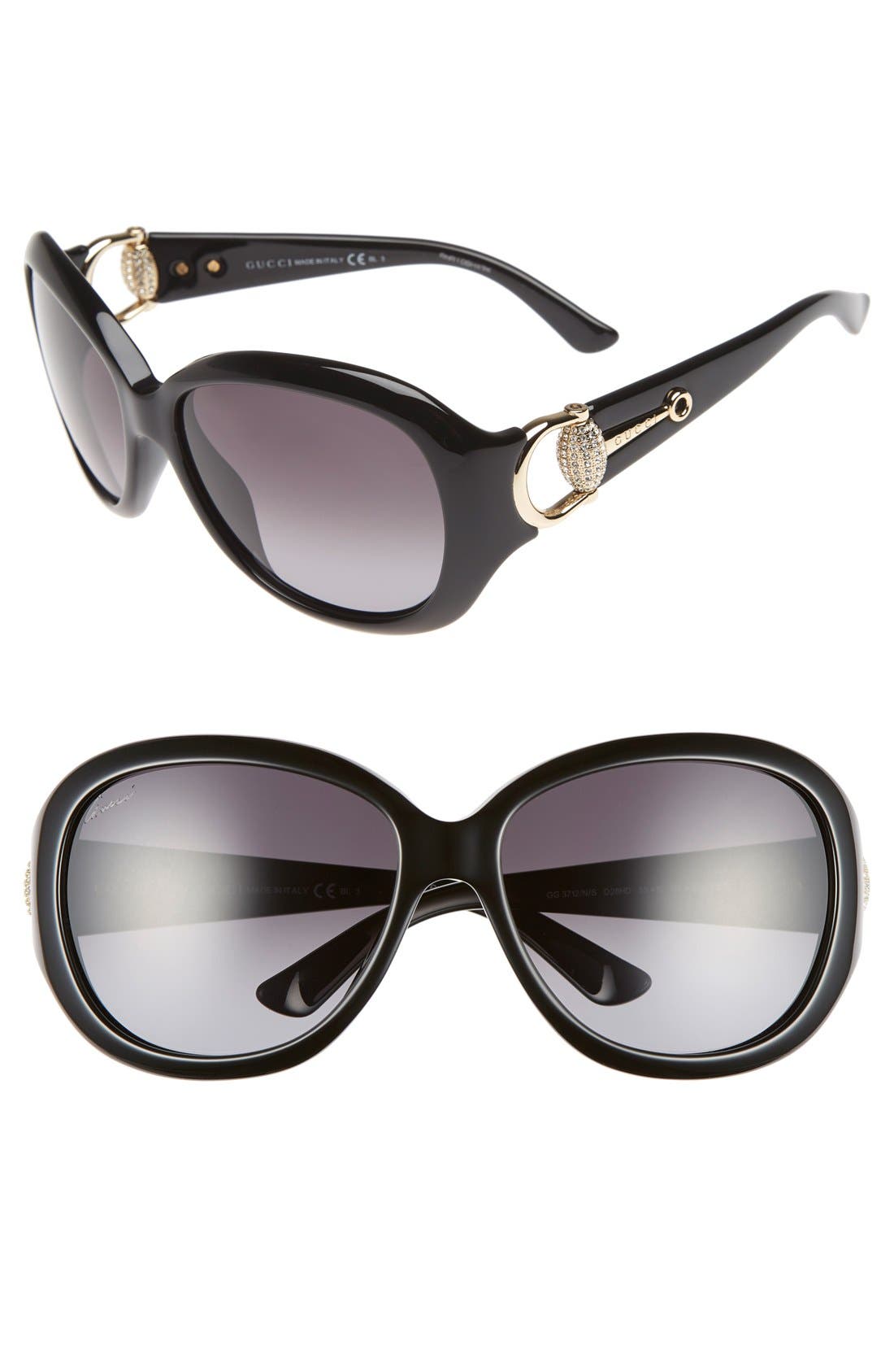 gucci 59mm round sunglasses