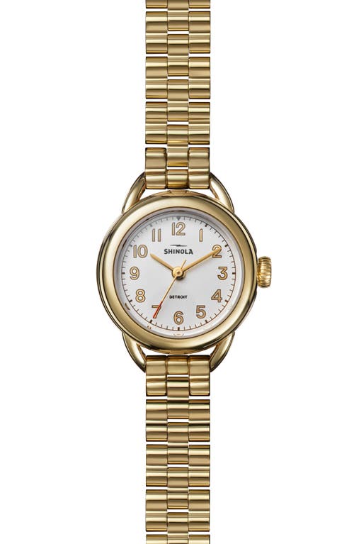 Shinola Runabout Bracelet Watch, 25mm in Gold at Nordstrom, Size 25 Mm