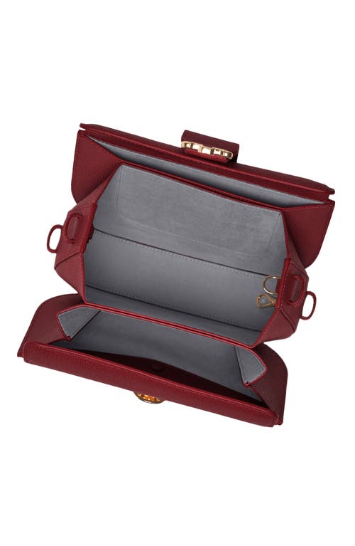 Senreve Cadence Crossbody Pebbled Leather Handbag In Merlot