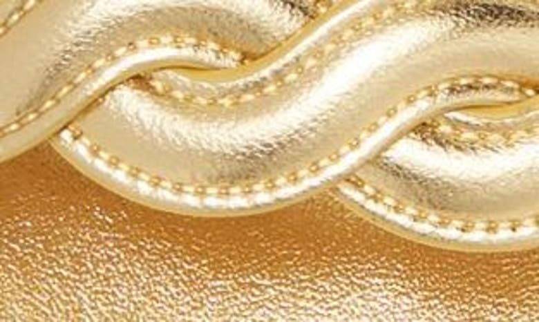 Shop Stuart Weitzman Twist Espadrille Wedge Sandal In Gold