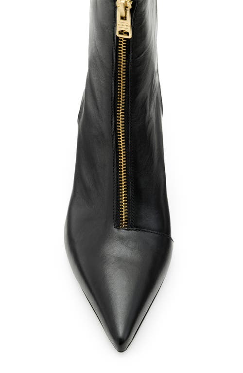 Shop Allsaints Natasha Bootie In Black/warm Brass