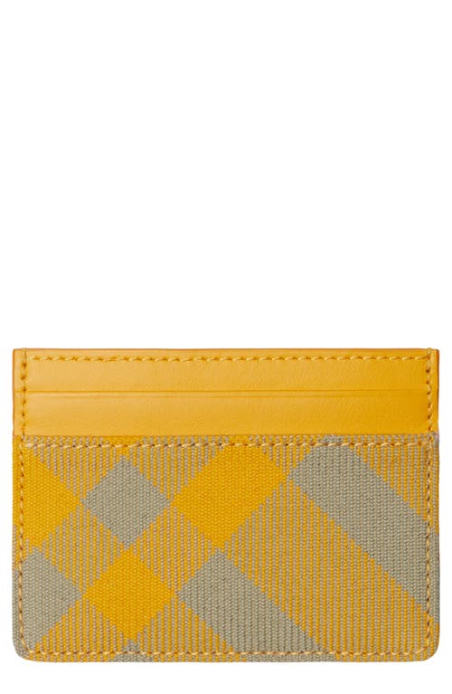 burberry Sandon Check Mixed Media Card Case in Hunter at Nordstrom