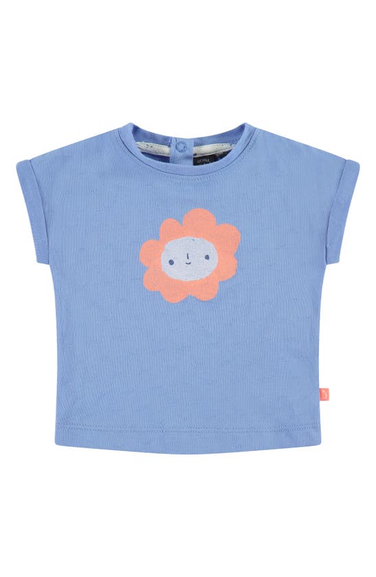 Babyface Babies' Flower Graphic Cotton T-shirt In Sky