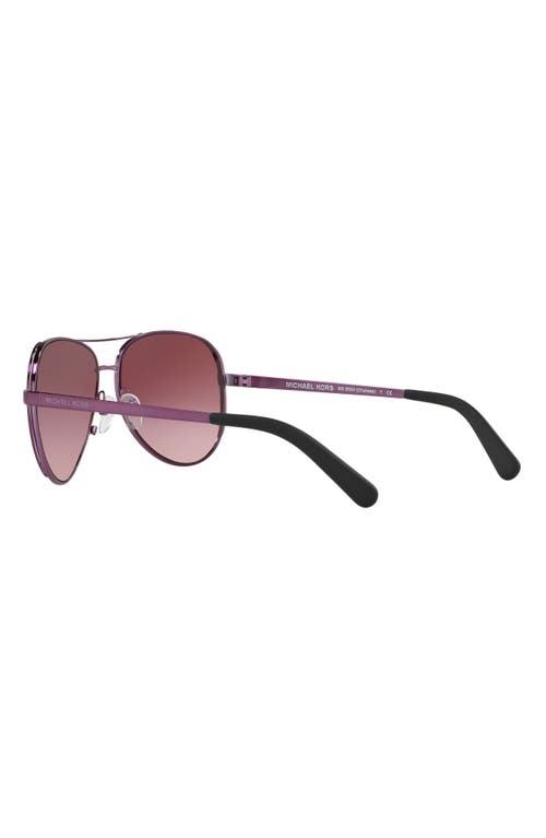 Michael Kors Collection 59mm Aviator Sunglasses In Plum/burgundy Gradient