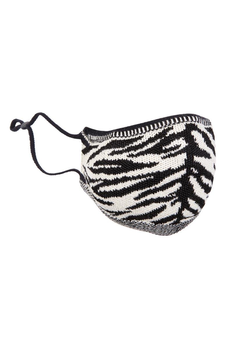 ST. JOHN COLLECTION Diamond Pattern Piqué Knit Adult Face Mask, Main, color, WHITE