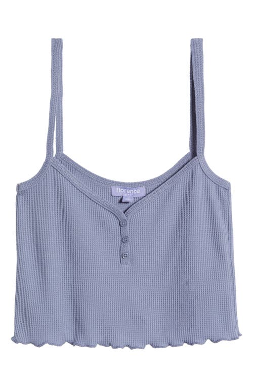 Florence By Mills Lettuce Edge Cotton Blend Crop Camisole In Smokey Purple