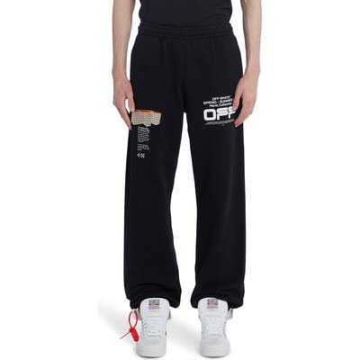 Off-White Wavy Line Logo Slim Sweatpants, Black
