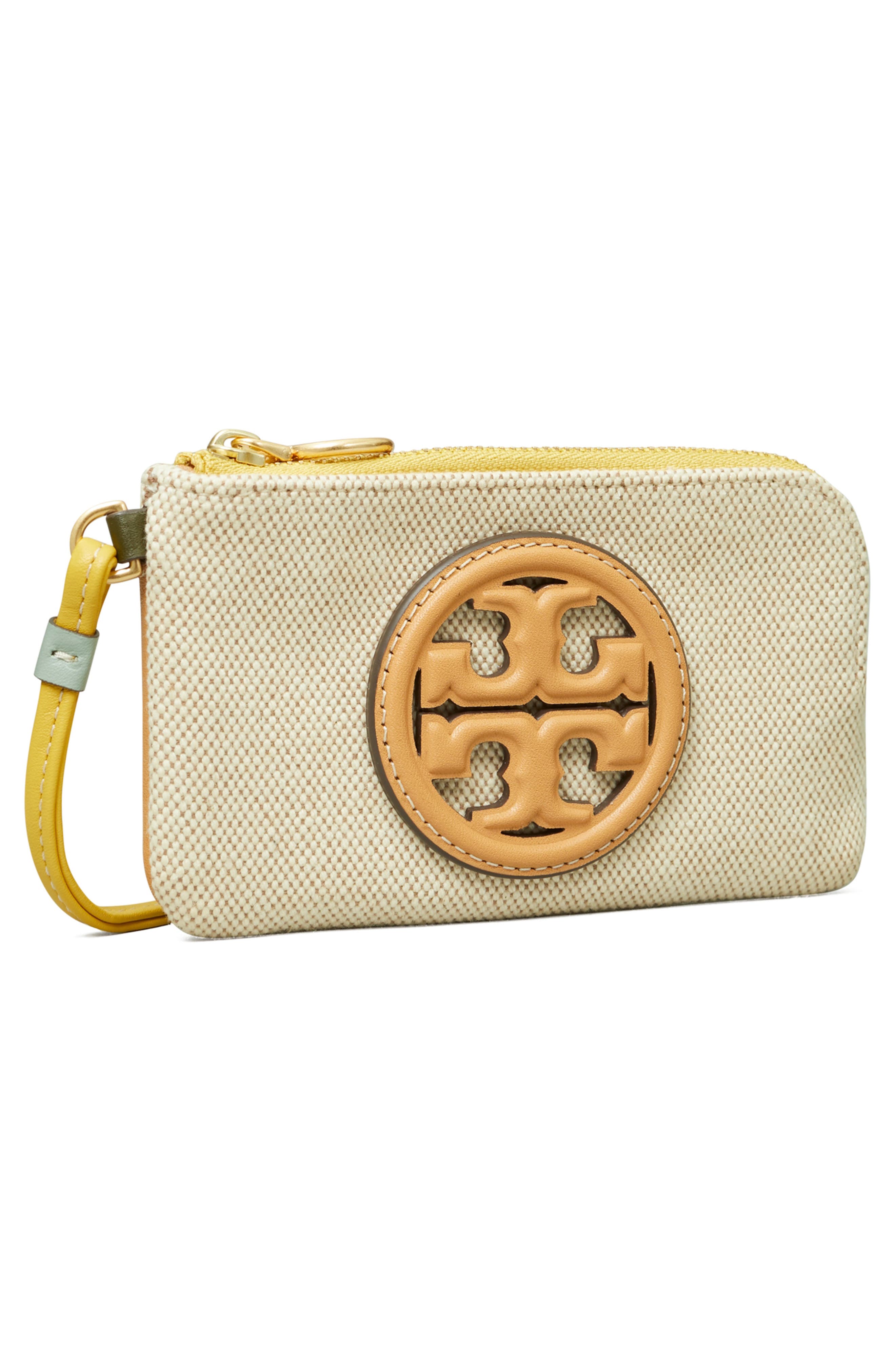 tory burch canvas wristlet