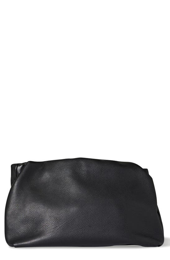 The Row Bourse Calfskin Clutch Bag In Black