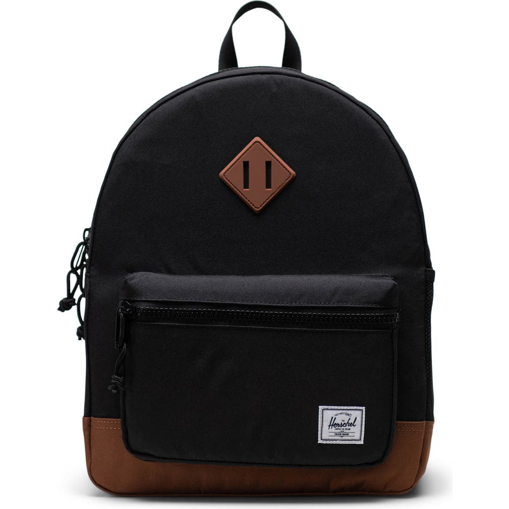 Herschel Supply Co . Kids' Heritage Youth Backpack In Black/saddle Brown
