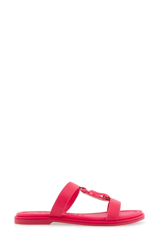 Shop Aerosoles Geraldine Chain Slide Sandal In Virtual Pink Pu