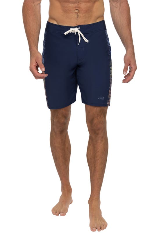 Travismathew Beach Break Board Shorts In Dress Blues