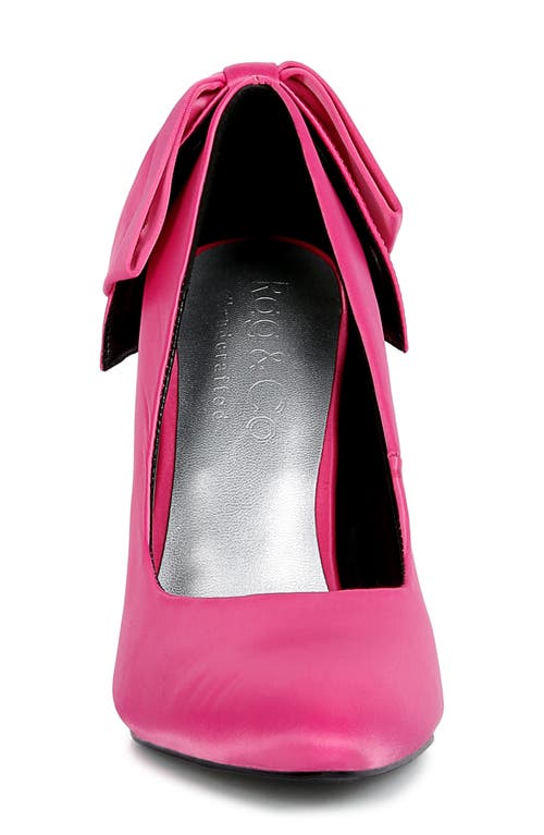 Rag & Co Hornet Bow Pump In Fuchsia
