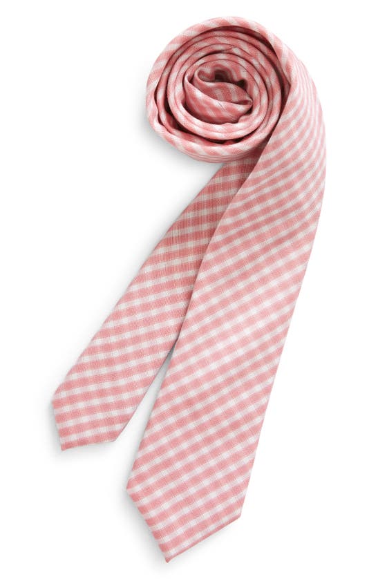 Nordstrom Kids' Sergio Retro Check Tie In Pink