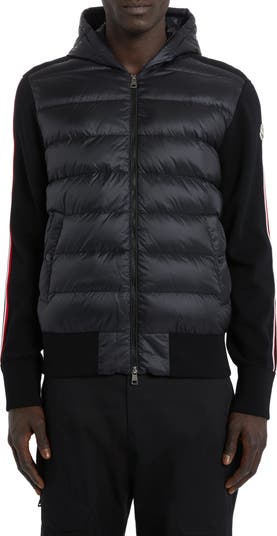 Moncler knit & outlet down combo cardigan